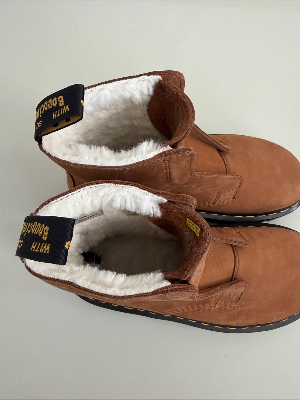 DR. MARTENS Zebzag Laceless Boot in Desert Brown Milled Nubuck - Picture 9 of 11